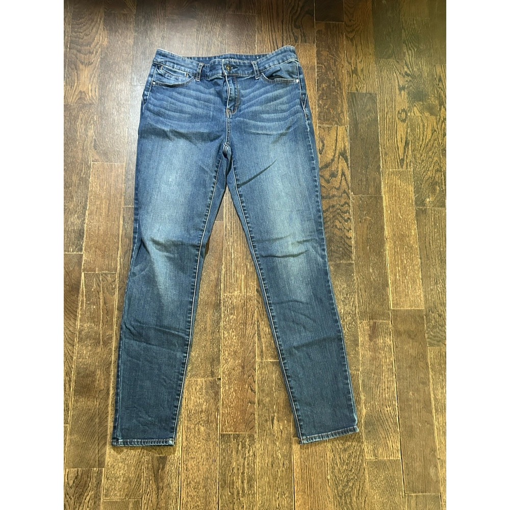 Chico's‎ Platinum Jegging Size 0 Us 4 Medium Wash Stretch Skinny Jeans